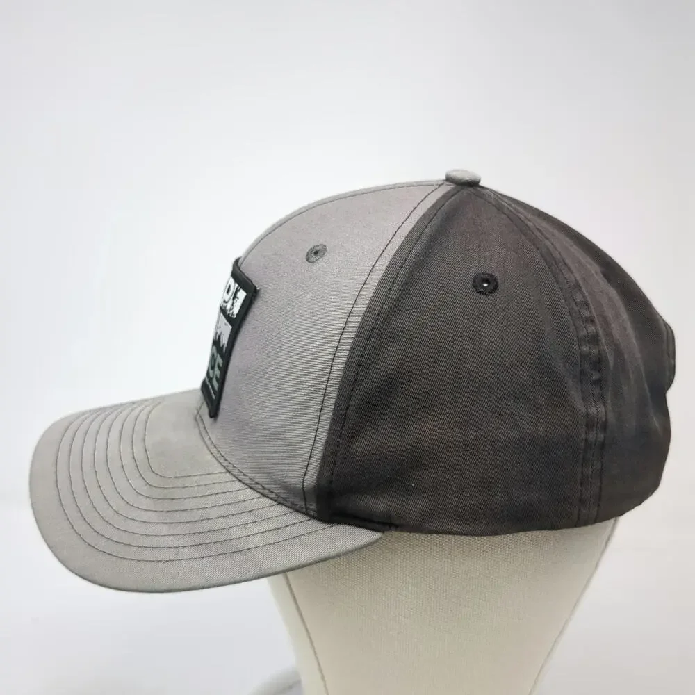 Richardson Snapback Hat Gray One Size Experience More Hiking Mountain Patch